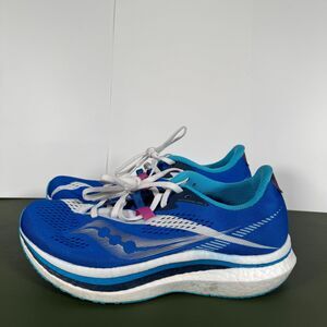 Saucony Womens Endorphin Pro 2 Carbon Plated Royal Blue Running Shoes Size 9.5